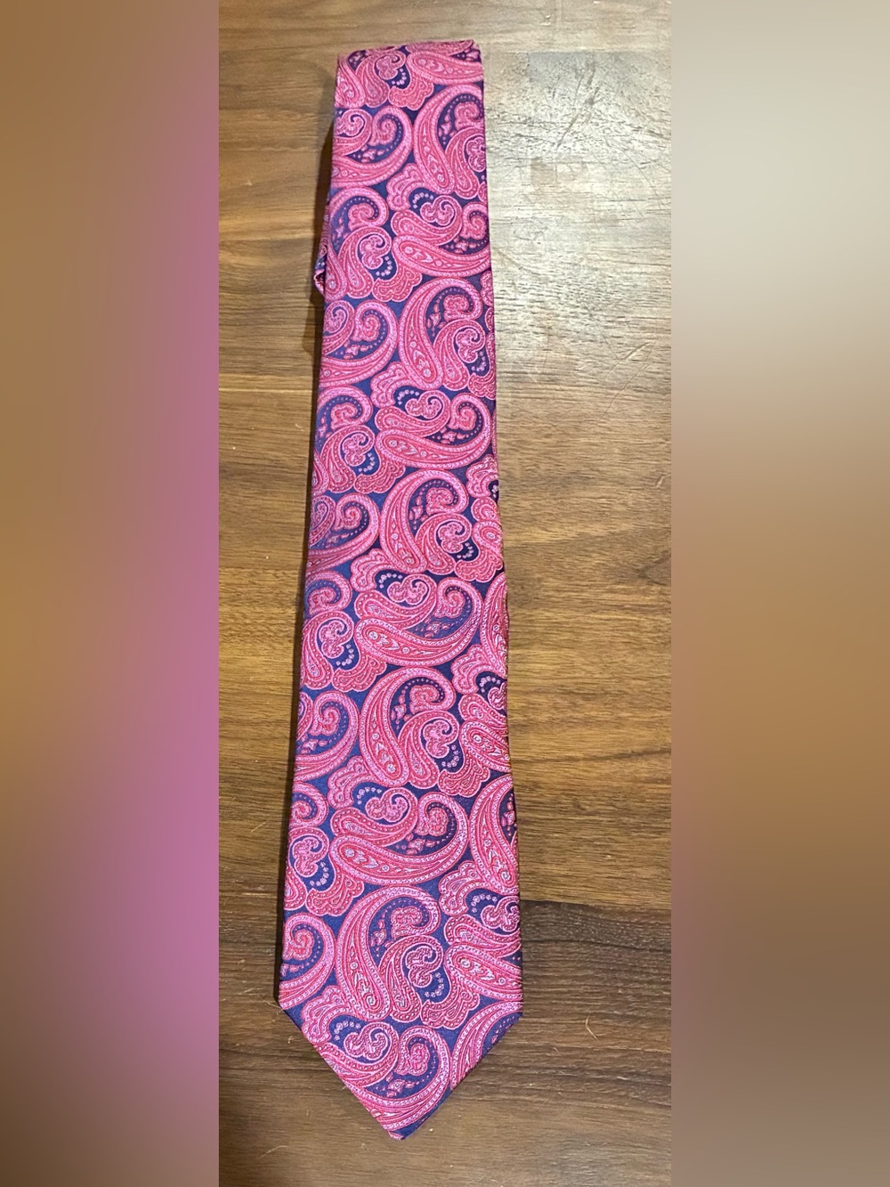 Ted Baker Pink Paisley Silk Tie - Stylish Patterned Neckwear
